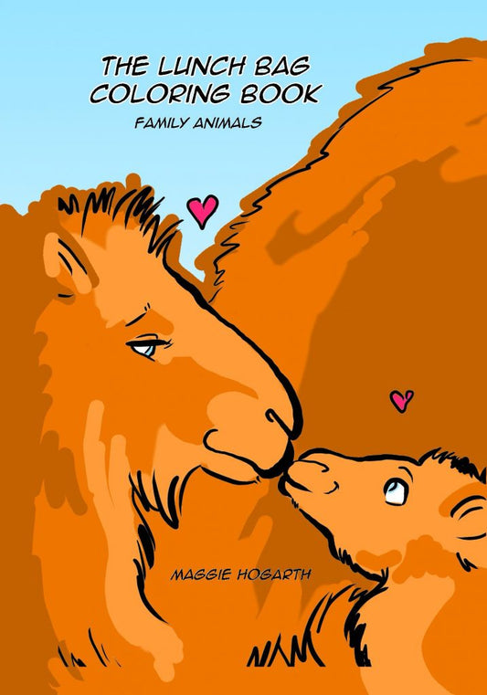 Lunch Bag Coloring Book: Family Animals