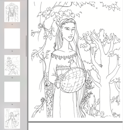 Not in Need of Rescue: A Women in Fantasy Coloring Book